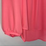 Sage  Neon Pink Top with Lace Size Small Photo 2
