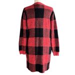 Monteau  Buffalo Check Cardigan with Pockets Photo 3