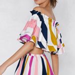 Nasty Gal Fools Ruffle Striped Top size 6 *top only* Photo 7