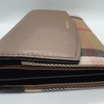 Burberry Nova Check Leather Long Wallet Beige Brown Photo 4