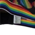Rainbow Heart Patterned Bralette sz L Black Size L Photo 14