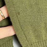 Wool Sweater Rabbit Patch‎ Quirky Green Turtleneck Long Sleeve Bunny Pullover Size M Photo 9
