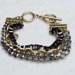 Cookie Lee  Punk Goth Rave Mixed Metals Link Chain Toggle Latch Bracelet Photo 0