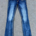 Rock Revival  Boot Cut Jeans Size 28x35 Flap Pocket Blue Jeans Embellished Photo 0