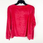 Juicy Couture Red Velour Long Sleeves Sequins Top, Size XL Photo 1