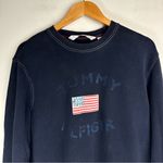 Tommy Hilfiger Y2K Crewneck Sweatshirt Sz Large Logo Flag Distressed Photo 2