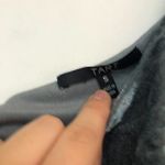 Tart NWOT  Ruffled One Off Shoulder Velvet Top Grey Velour Ruffle Sleeveless SM Photo 5