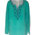 Vineyard Vines Tunic Sweater in Cove Green Embroidered Collar NWT L Photo 0