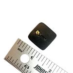 Bold Vintage Sponge Coral & Onyx Inlay Earrings – Geometric 80s Style Black Photo 4