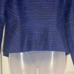 Mary Kay Single Button Cropped Tweed Blue and Black Blazer 10P Photo 9