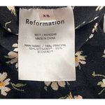 Reformation  Cheyanne Hayley Black Floral Short Sleeve Blouse Top Women’s Size XS Photo 4