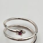 Disney  Silver Tone Mickey Mouse & Star Pink Rhinestones Wrap Ring Photo 6