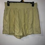 NWT Automet Linen/Rayon Women's Kiwi Green Shorts Paperbag Waist Size XL Photo 1