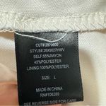 Trixxi Women Elegant Fit and Flare Cream Off-Shoulder Faux-Wrap Dress Size L Photo 13