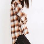 Madewell  Flannel Side-Button Oversized Ex-Boyfriend Shirt in Bickett Plaid Photo 10