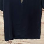 Ramy Brook NEW w tags  Kate Silk V-neck Top Leather Insert, Size Small, MSRP $345 Photo 3