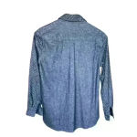 tylho denim polka‎ dot cotton Long sleeve shirt dark blue size S Photo 3
