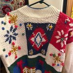 Vintage Huntington Ridge Holiday Sweater Size Large White Photo 1