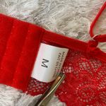 Red Sheer Lace Bralette Bra Sz Medium Photo 7