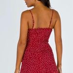 Princess Polly Red Polkadot Mini Wrap Dress Photo 6