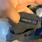 ZARA Charcoal Knit Tie Back Sweater Photo 2