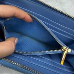 Tory Burch  Blue Patent Leather Zip Around Wallet Photo 4