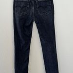 Levi's  721 Black Wash Denim Distressed Raw Hem High Rise Skinny Jeans  Photo 4