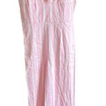 Gianni Bini  Pink and White‎ Sarah Striped Jumpsuit Cropped Wide Leg. Photo 3