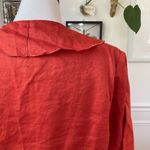 Lino USA 100% Linen Skirt Suit Orange White L Size L Photo 6