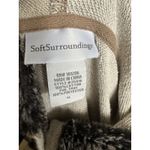Soft Surroundings Cabin Cuddle Up Fur Trim Hoodie Tunic Terry Sweatshirt Tan M Photo 5