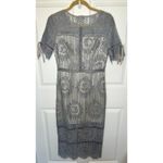 METISU NWT Grey Lace Crochet Bowknot Midi Dress Size M Elegant Party Wedding Gray Size M Photo 5