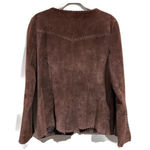 Faded Glory Vintage Brown Leather Western Boho Jacket Photo 4