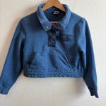 Outdoor Voices  Cropped Organic Cotton Terry Snap Sweatshirt Photo 1