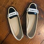 Elie Tahari Patent Leather Loafers Black White size 5 Photo 1