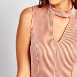 Modcloth  For the Bliss of It Jumpsuit Rust Red Cream Jumpsuit Sleeveless M NWT Photo 3