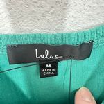 Lulus Ribbed V Neck Cropped Tank Top Teal Green Size Medium NWT Photo 6