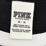 PINK - Victoria's Secret Victoria Secret PINK Tshirt M Long Sleeve Womens Top Tee Logo Sequin Bling Black Photo 5