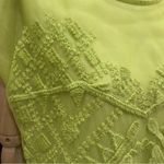 Romeo + Juliet Couture Romeo & Juliet lime green, sheer, embroidered top / XS/S / Excellent condition Photo 4