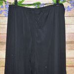 Connected Apparel Ladies XL Black Glitter Wide Flared Leg Palazzo Pants Party Photo 6