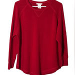 Sweet Romeo  Vibrant Red Knit Top,Size XL Photo 0