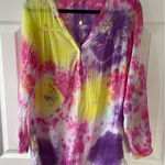 Joie  Hand Dyed Long Sleeve Beach Tunic Coverup Photo 0