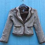 Guess Jeans Gray Denim Accented Button Front Blazer Women’s Size XS Photo 0