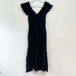 J.Crew Palermo Midi Dress in Viscose-blend Crinkle in Black Size XS NWT Photo 8