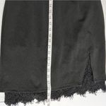 Lulus Black Mateo Strapless Dress w/ Eyelash Lace Hem - Size M Photo 8