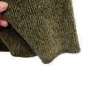 Green Chenille Scalloped Trim Collared Button Up Cardigan Sweater Y2K Large Photo 5