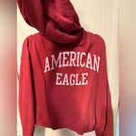 American Eagle  Cropped Red Hoodie Photo 2