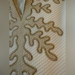 Pappagallo Amaya Sleeveless Shift Dress Gold Coral Embroidery Preppy NWT Size 16 White Photo 4