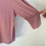 Adrienne Vittadini Plus Size 3X Pink Mauve Blouse 3/4 Sleeve Embroidered Photo 8