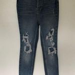 Free People  Jeans High Rise Distressed Skinny Button Fly 26 Photo 0