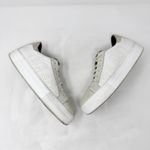 P448 [] Thea Platform Lace Up Low Top Sneakers White Gray Sparkle Tweed Size 40 Photo 6